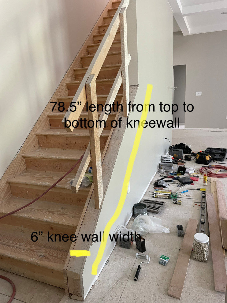 HELP! Angled Newel on knee wall
