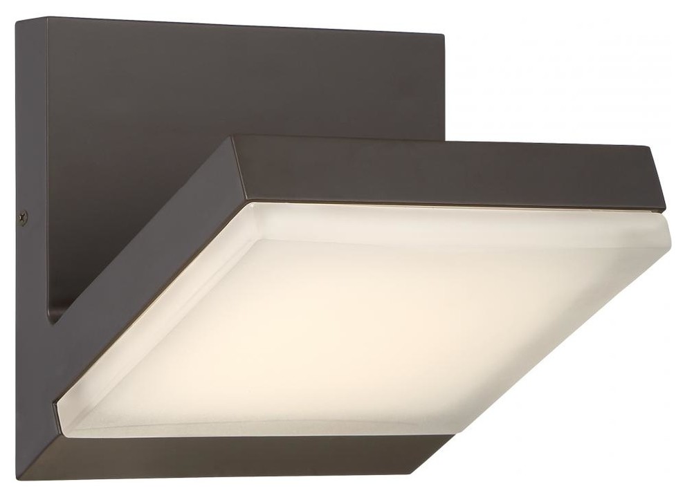 George Kovacs P1259 143 L Angle Led Outdoor Wall Light Oil Rubbed