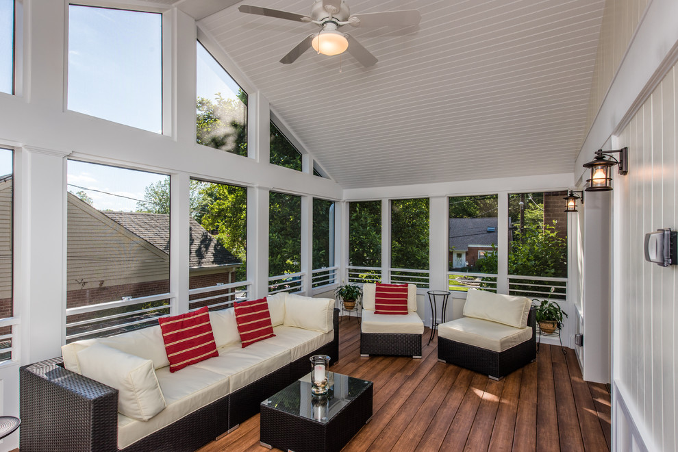 Kensington Md Cathedral Ceiling Screened Porch Contemporary Porch