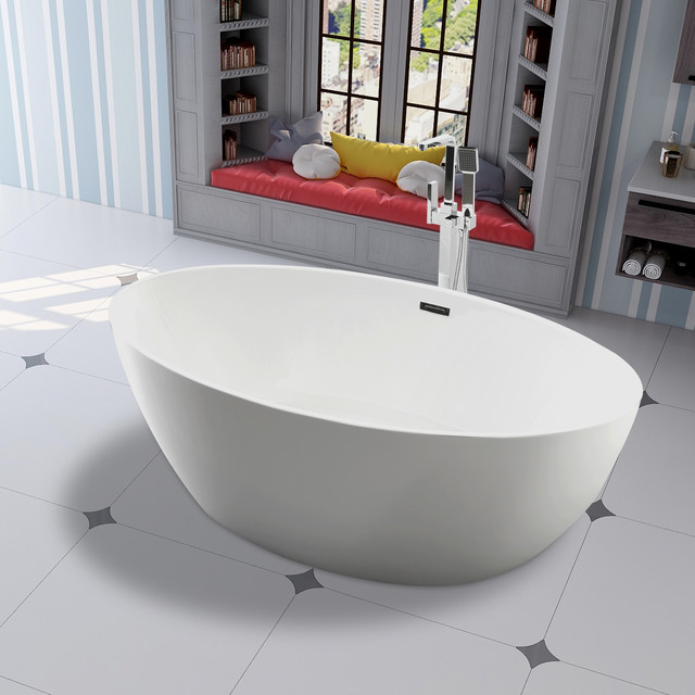 Vanity Art Freestanding Acrylic Bathtub 39 5 X69