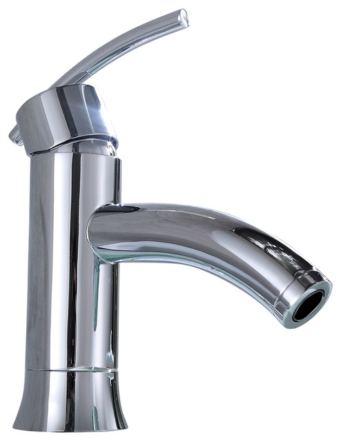Luxier BSH06-S Single-Handle Bathroom Faucet with Drain, Chrome