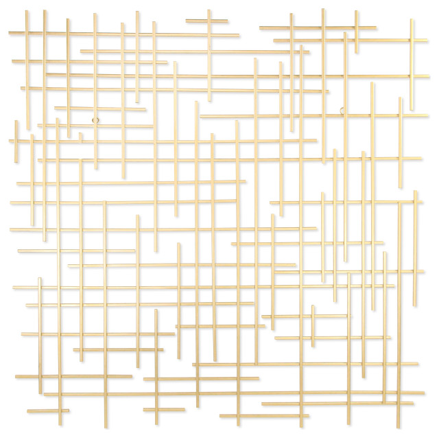 Cheungs Iquara Modern Decorative Large Gold Square Metal Wall Art