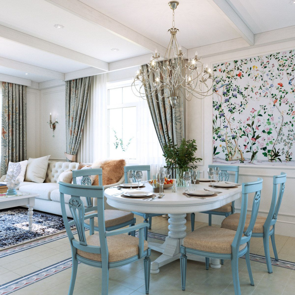 Дизайн проект частного дома в Московской области в стиле современный прованс