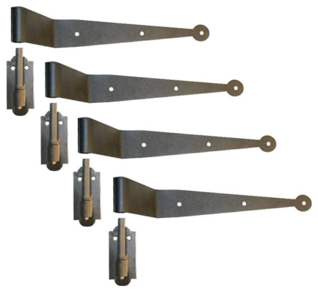 Iron Hinges Black Pintle Hinge Strap Shutter Hinge Offset 2.25 Inch Hinges by Homesquare Houzz