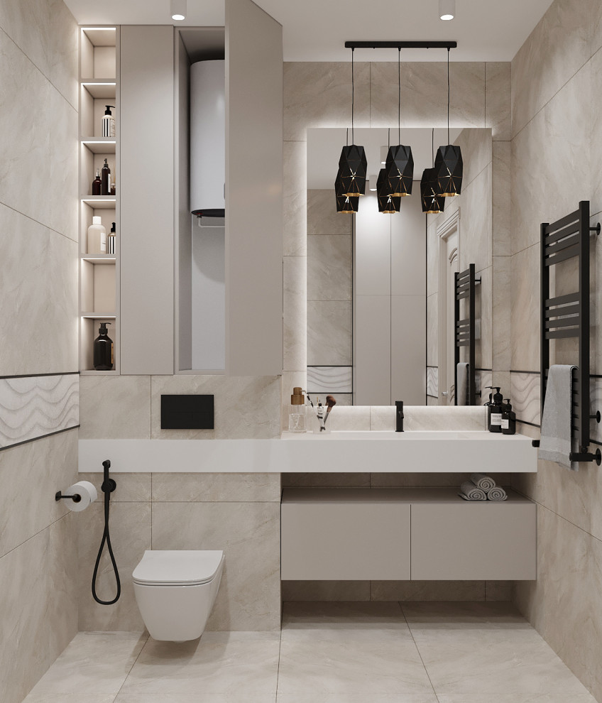 Дизайн проект ванной и санузла ул. Новая