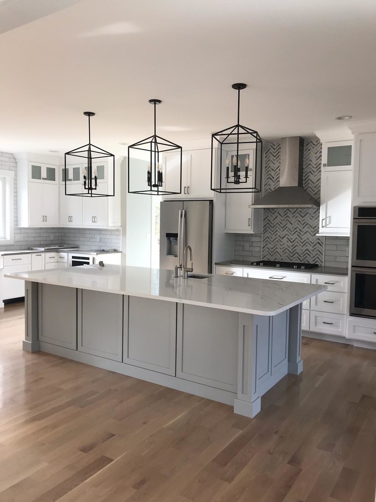 Inspiration for a transitional kitchen remodel in Boston