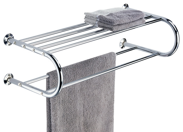 Neu Home 1750 Shelf W- Towel Rack Chrome