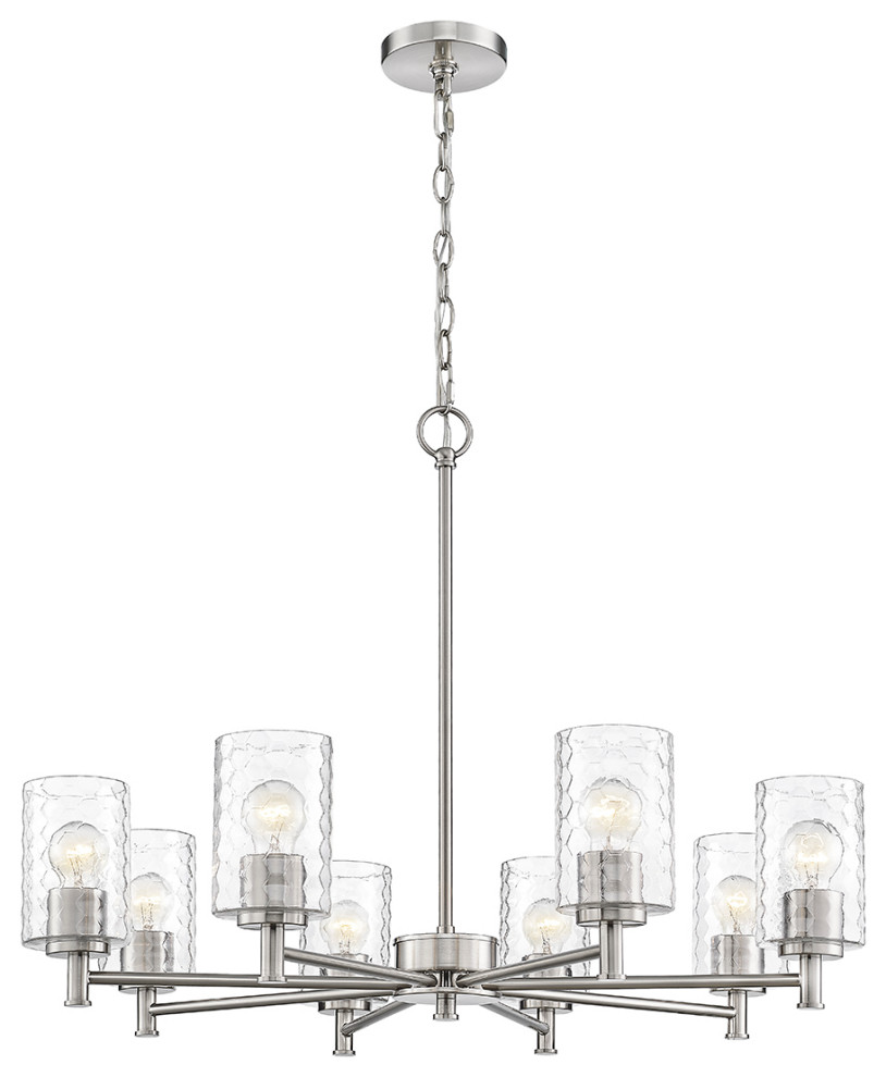 Ashli 8 Light 32" Brushed Nickel Chandelier Transitional