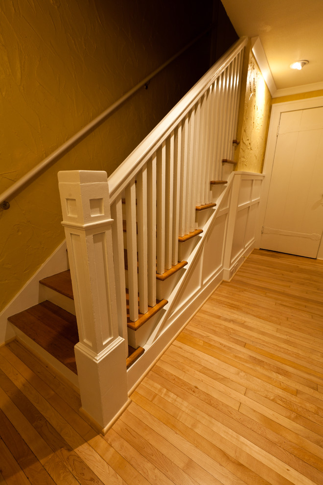 Traditional staircase in Portland.
