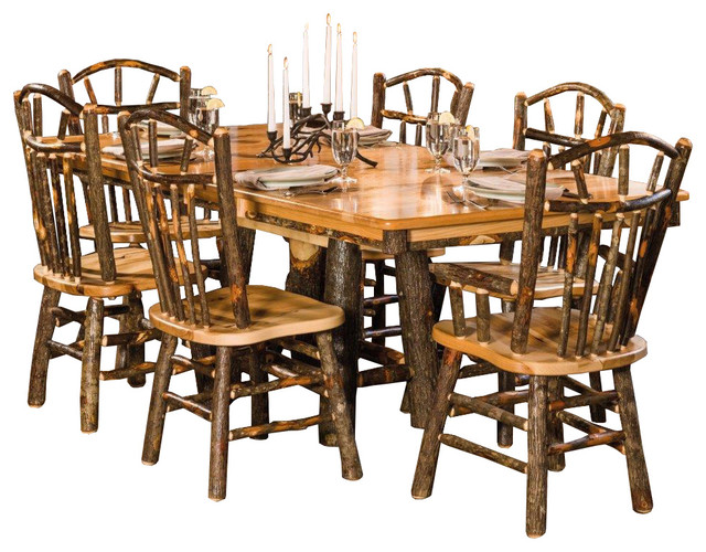 Wagon Wheel Furniture Set Ideas Rustic Trestle Dining Table With 6 Wagon Wheel Chairs