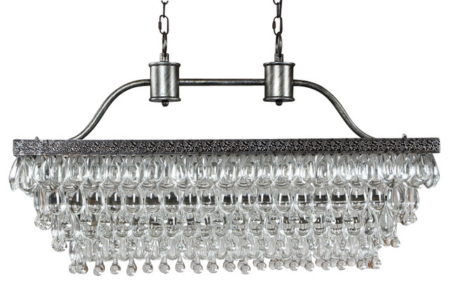 Terracotta Designs Bardolino Rectangular Gl Drop Chandelier Terracotta Designs Bardolino Rectangular Gl Drop Chandelier Traditional Chandeliers By Lighting Front