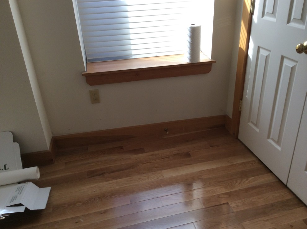 Paint wood baseboard, window sill and door frames