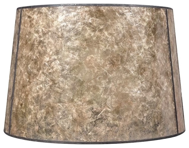 Destination Lighting Blonde Mica Drum Lamp Shade With Bronze Blonde Mica Drum Lamp Shade With Bronze