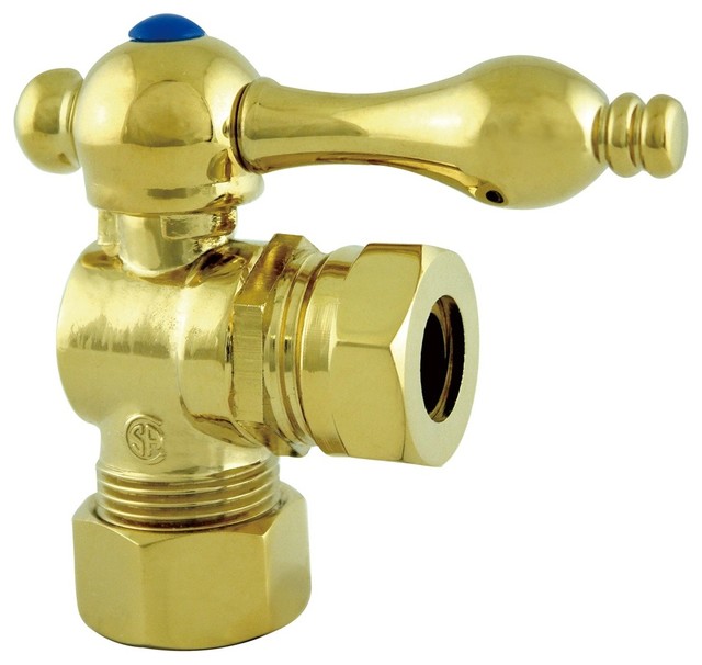ngston Brass Angle Stop With Slip Joint Traditional Bathroom Fixture Parts by ergode