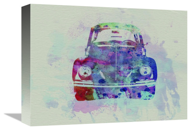 VW Bus Art Print Contemporary Abstract Watercolor Wall Decor