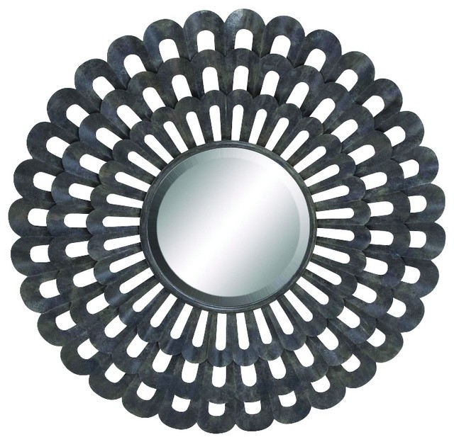 Round Wall Mirror Set Black Frame Of 3 Metal Fl Home Accent Round Wall Mirror Set Black Frame Of 3 Metal Fl Home Accent Decor