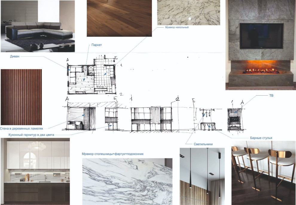 Коллаж к интерьеру