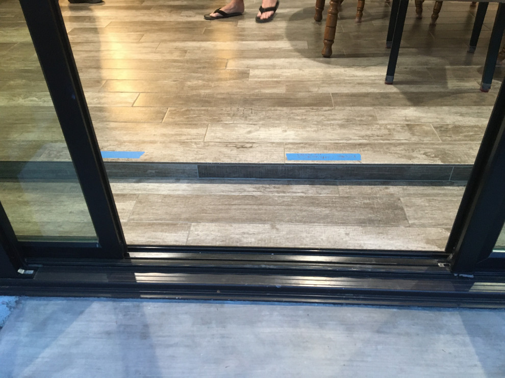 Awkward Step Down to Patio Door