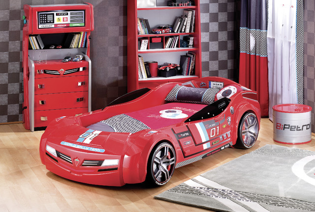 Car Bed Kids Bedroom Minimalistisch Kinderzimmer Miami