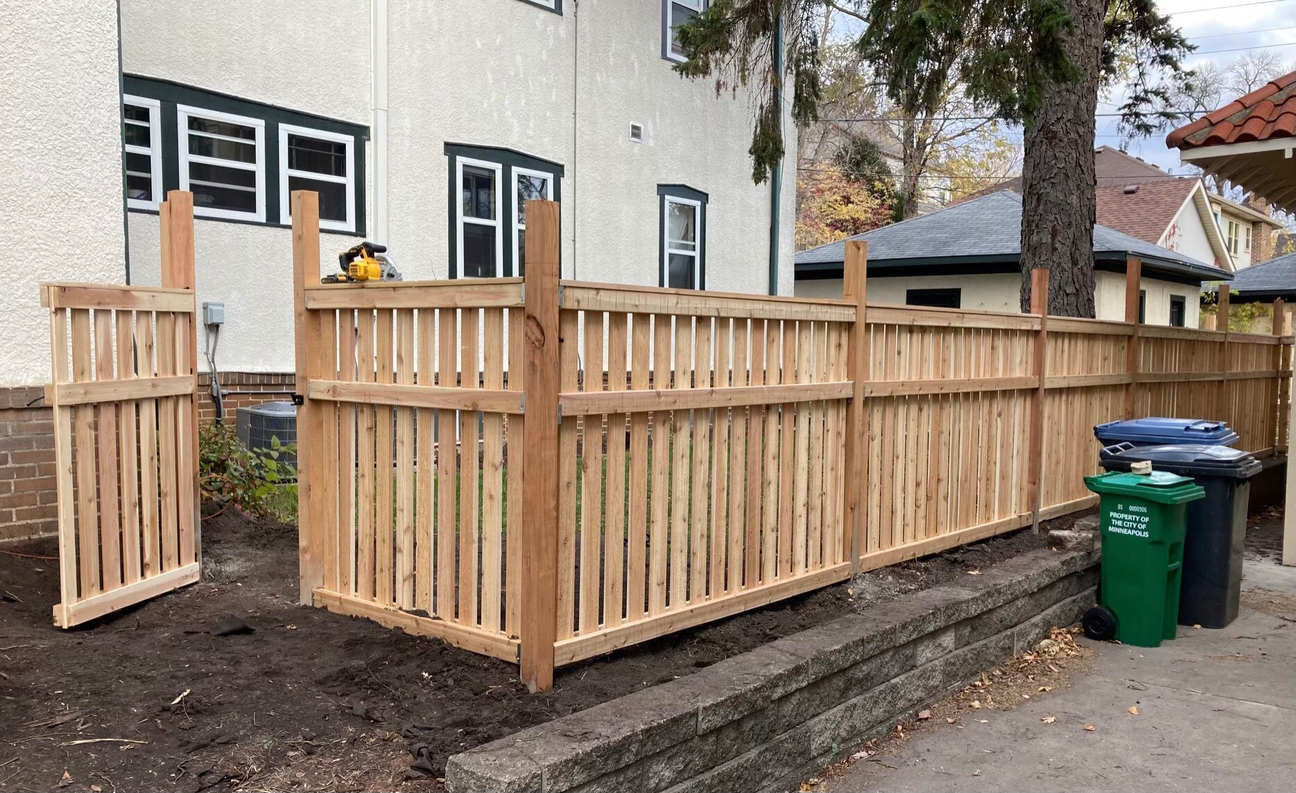 Custom Cedar Fence - 90% Complete
