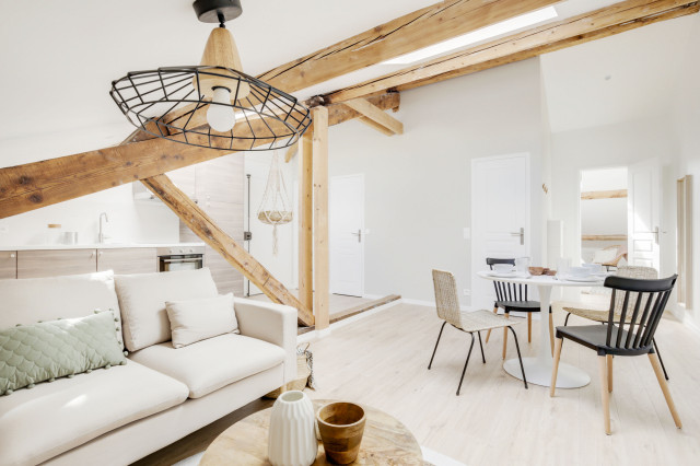 Projet NATURAL - Cr&eacute;ation d'un T2 sous combles scandinavian-living-room