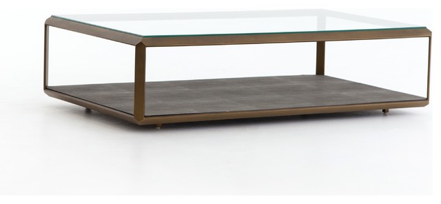 56 Delmina Shadow Box Coffee Table Iron Resin Tempered Gl Antique Br 56 Delmina Shadow Box Coffee Table Iron Resin Tempered Gl Antique Br