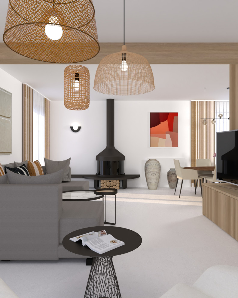 Aménagement complet d'un pavillon à Corbeil Modern Living Room Other by LADD by Nadège