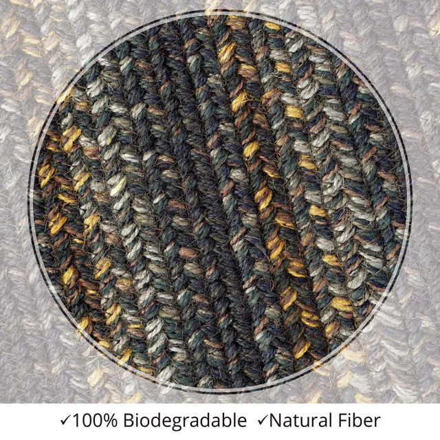 Homespice Decor Raven Jute Braided Stair Tread 8"x28" Rectangular