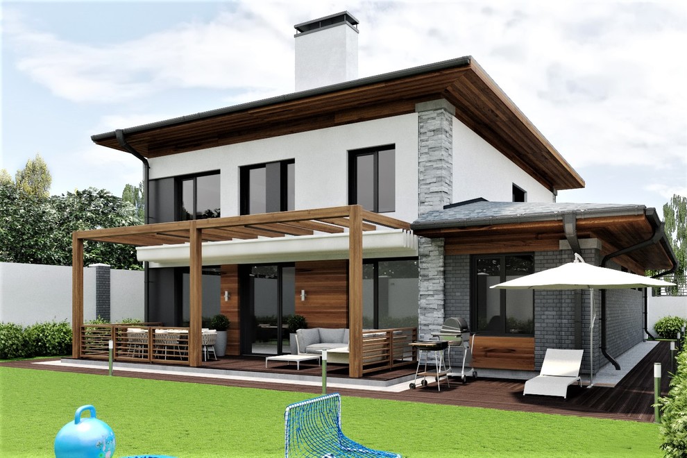 Частный коттедж в современном стиле г. Магнитогорск пос. Звёздный