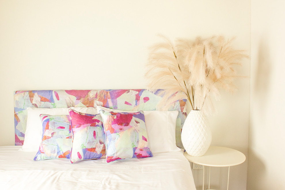 Design ideas for a tropical bedroom in Brisbane.