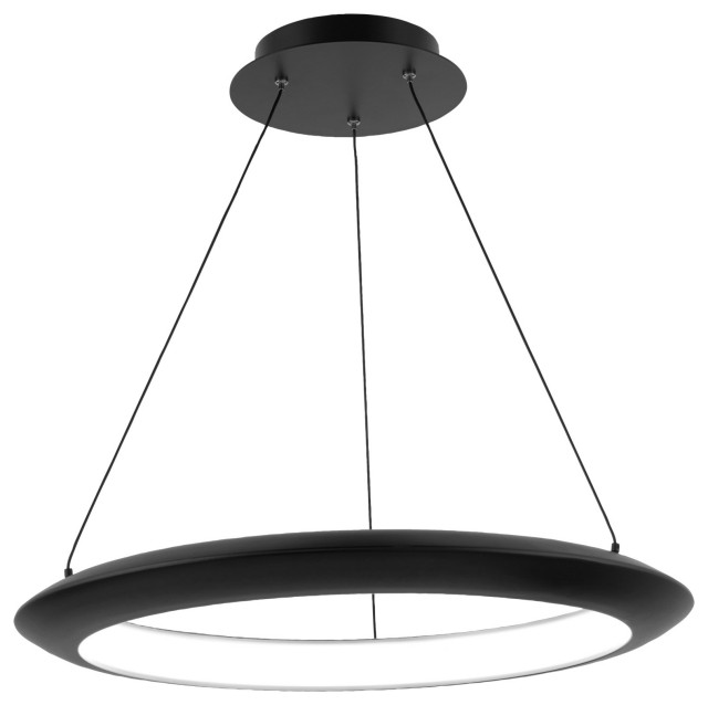 Modern Forms PD-55024 The Ring 24"W LED Suspended Ring Chandelier - Black /