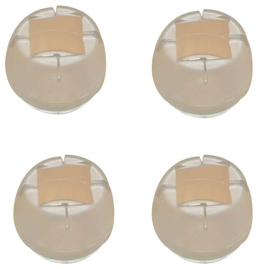24-Piece Transparent Silicone Chair Leg Caps Furniture Floor Protectors