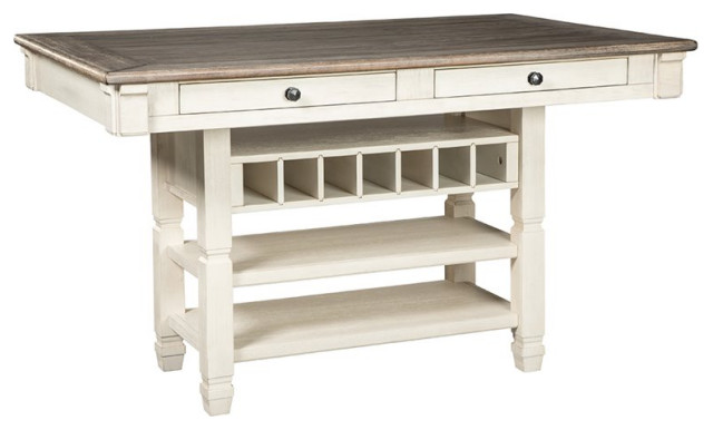 Ashley Bolanburg Engineered Wood Counter Height Dining Table in Two-Tone