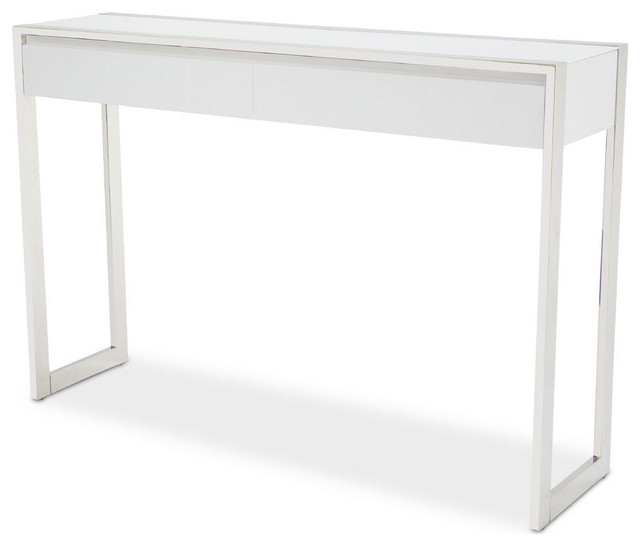 State St. Console Table, Glossy White