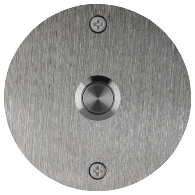Round Stainless Steel Doorbell Contemporary Doorbells And Chimes