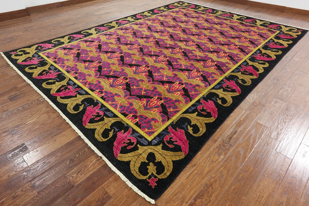 10x14 Morris Design Oriental Arts & Crafts Rug, P5400, 9'9"x13'7" Craftsman Area Rugs by