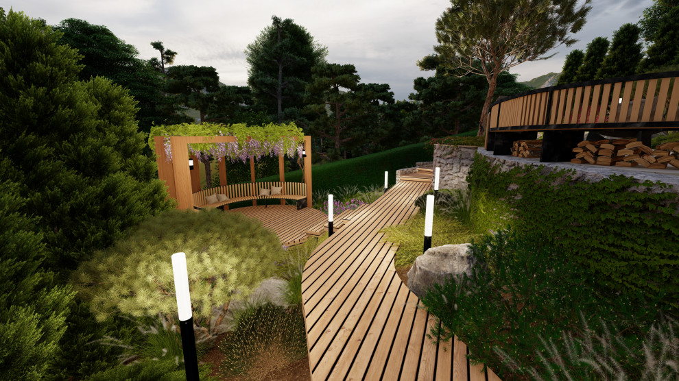 Сад: "Гармония высот и зелени"