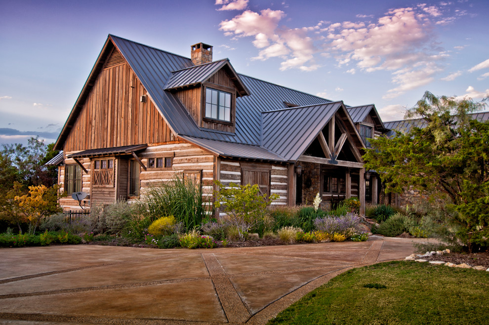 Country exterior in Salt Lake City with wood siding.