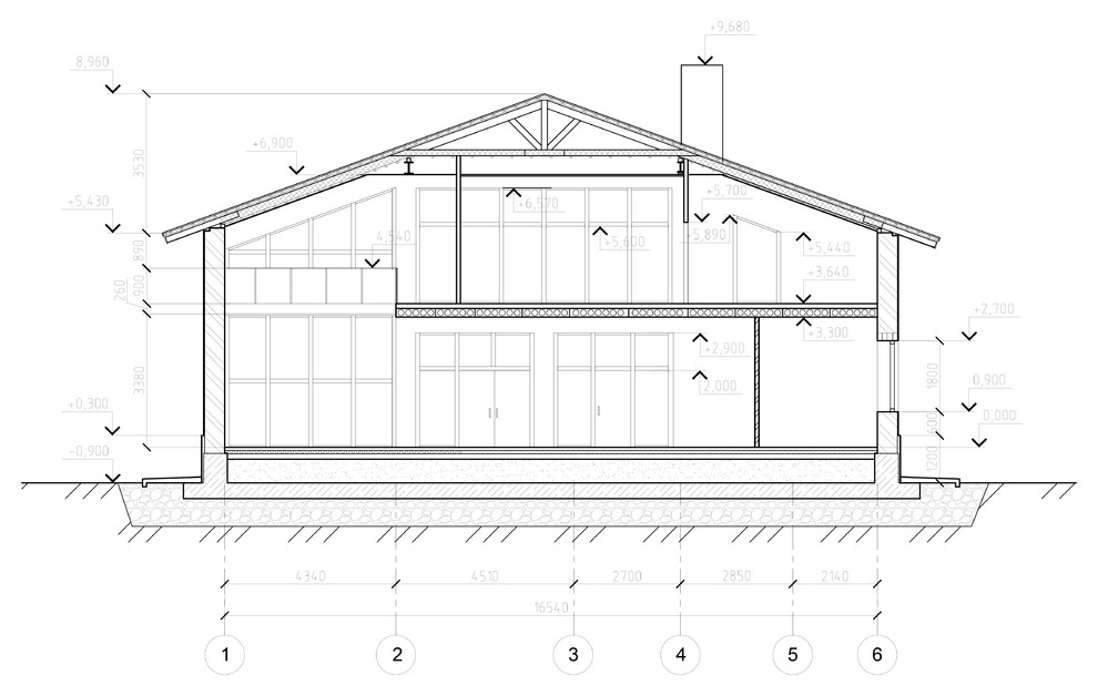 Проект загородного дома с мансардным этажем и террасой