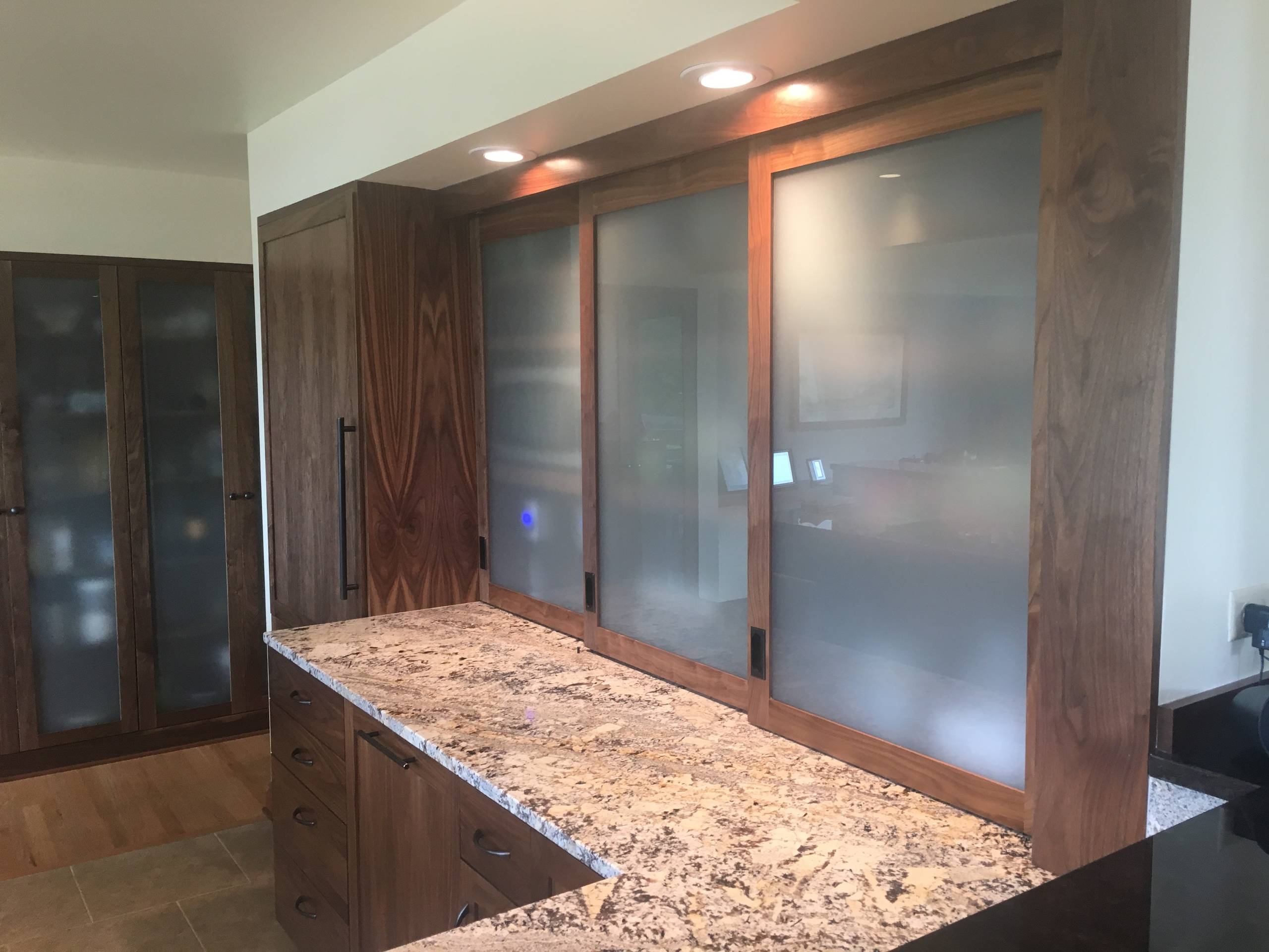 Bellevue/Kitchen Walnut Cabinets