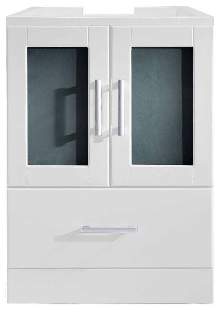 Zola 24" Only, White Modern Bathroom Vanities And Sink