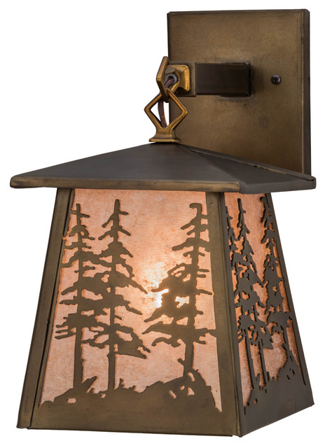 7W Tall Pines Hanging Wall Sconce