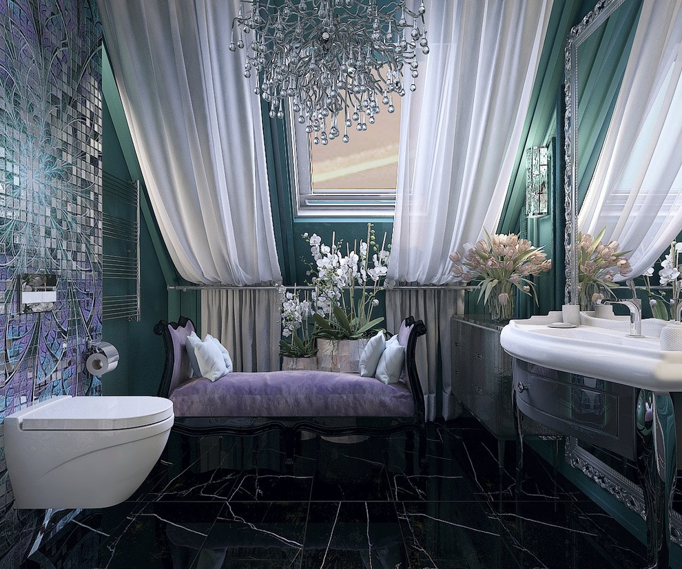 Ванная комната 2 этаж в частном домовладении в стиле арт-деко (г.Пятигорск)