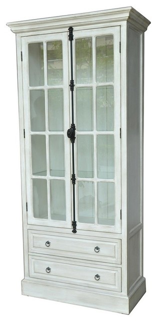 Coventry White Oak 2 Door Curio Traditional China Cabinets And Coventry White Oak 2 Door Curio