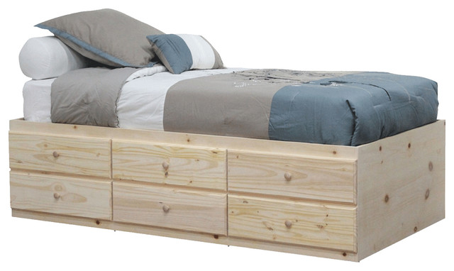 Twin Storage Bed 6 Drawers, Twin Platform Bed Frame With Storage