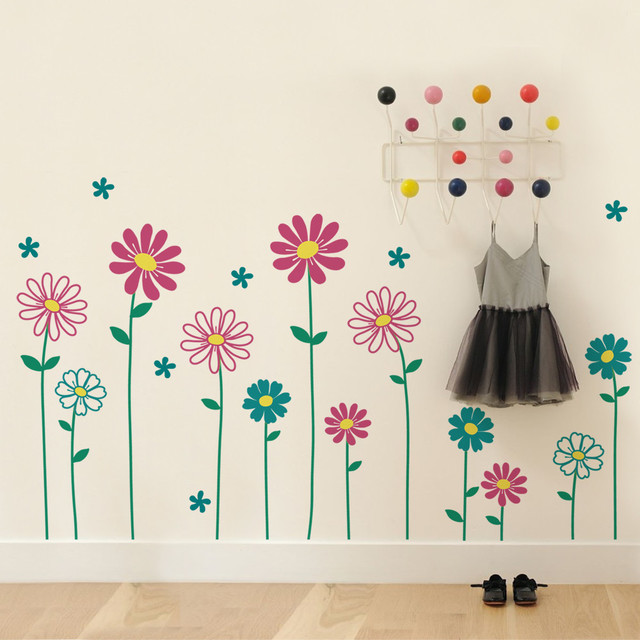Daisy Flower Wall Decals Contemporary Wall Decals by Simple Shapes