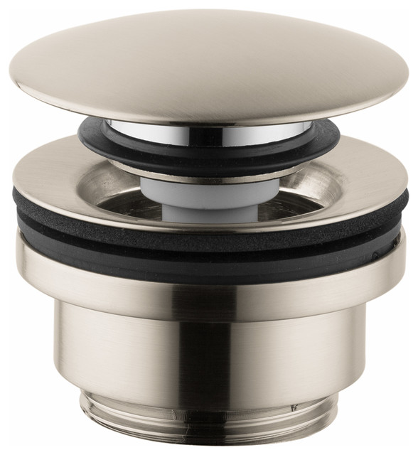 Hansgrohe 50100 Sink Drain With Push Open Drain, Chrome Transitional