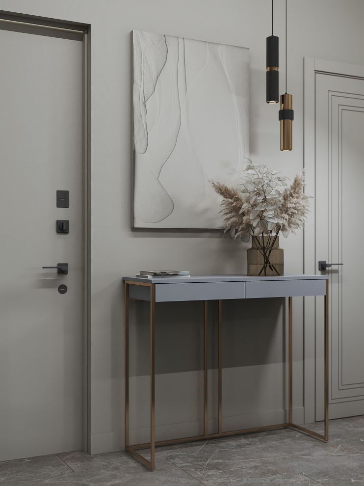 Дизайн-проект 3-комнатной картиры ЖК "Дом на Грота", 102 кв.м, Спб