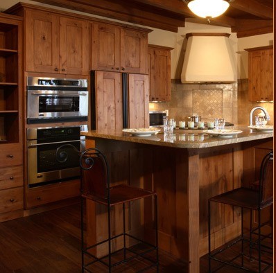 Inspiration for a rustic kitchen remodel in Denver
