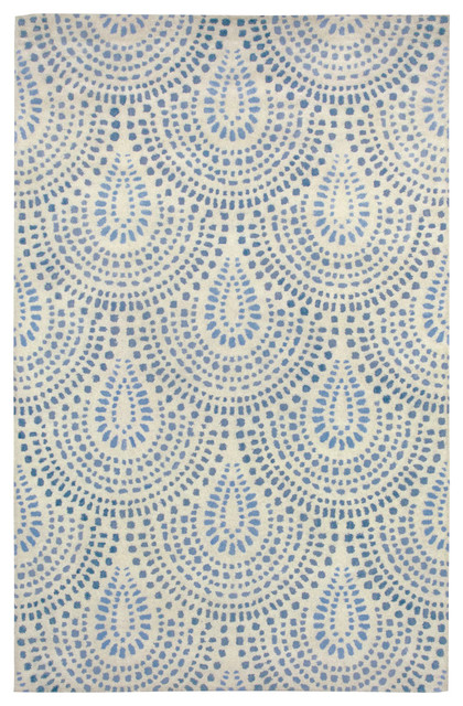 Bowden Scallop rug in Blue Bell